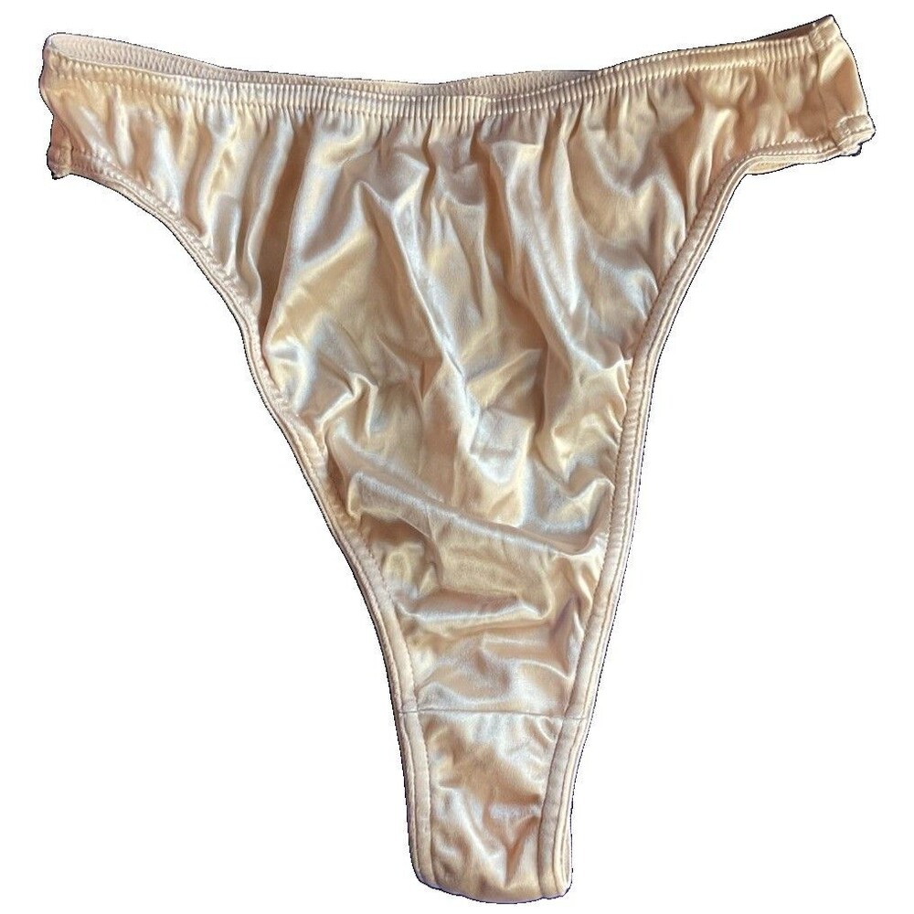 NEW Victoria's Secret VINTAGE Y2K Second Skin Satin Thong Panties Small